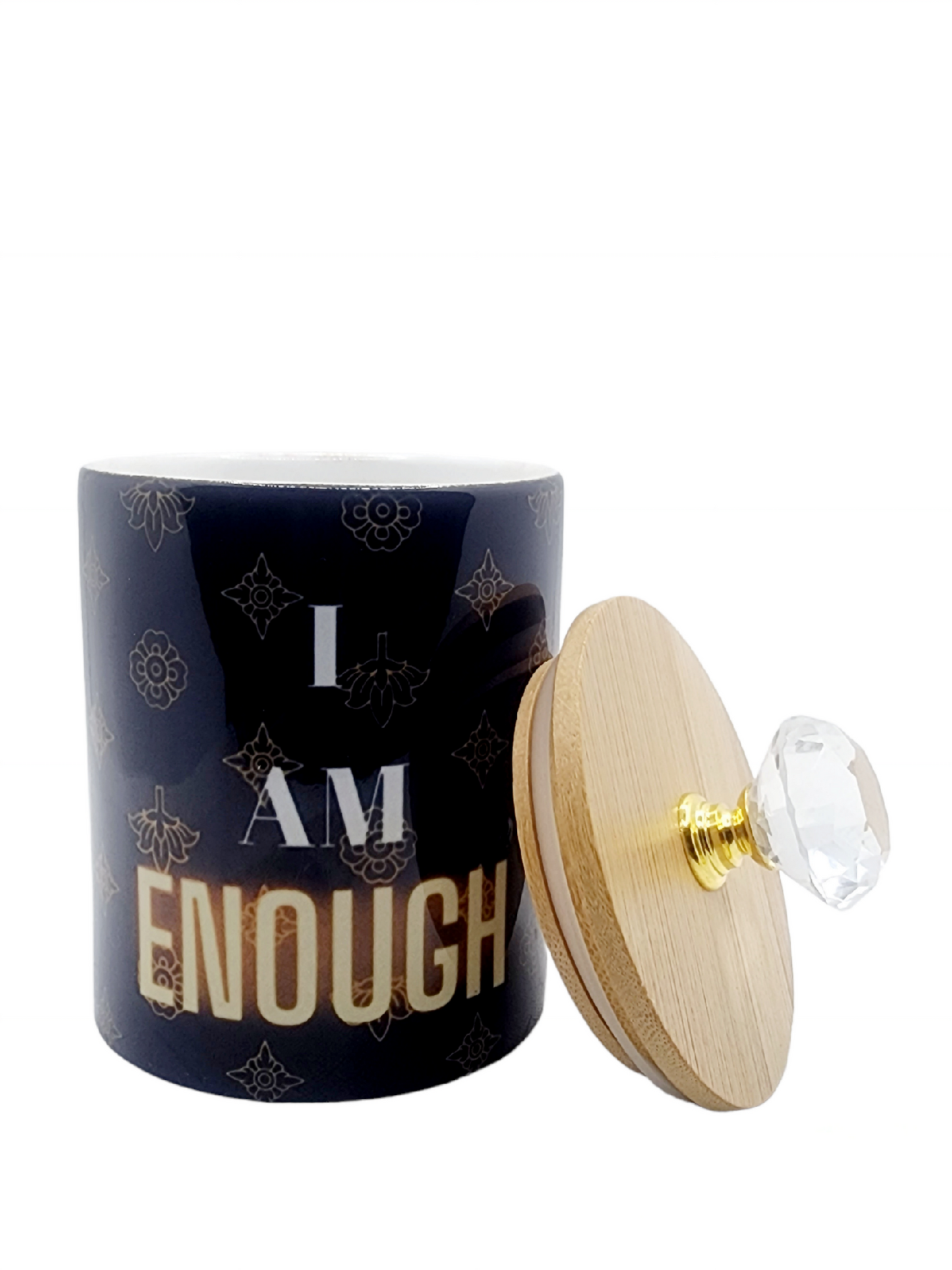 I Am Enough 10oz Luxury Scented Soy Candle | Empowering Notes of Black Cherry, Vanilla, and Musk | Self-Love Empowerment Candle