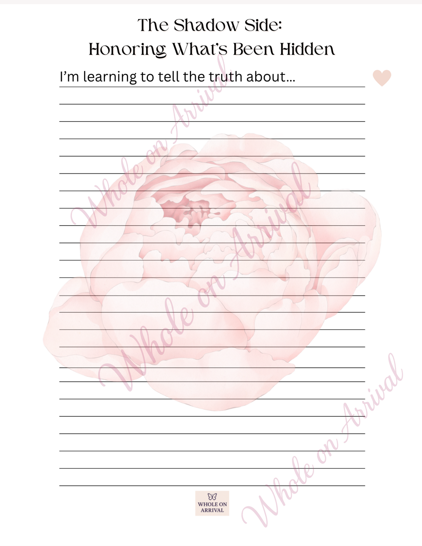 Self-Worth Mini Journal for Women | 40-Page Digital Healing Workbook | Self-Love Printable | Emotional Wellness Journal PDF