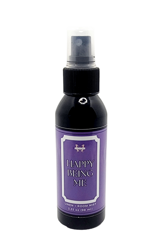 Happy Being Me Room + Linen Mist – Lavender and White Sage Aromatherapy Spray