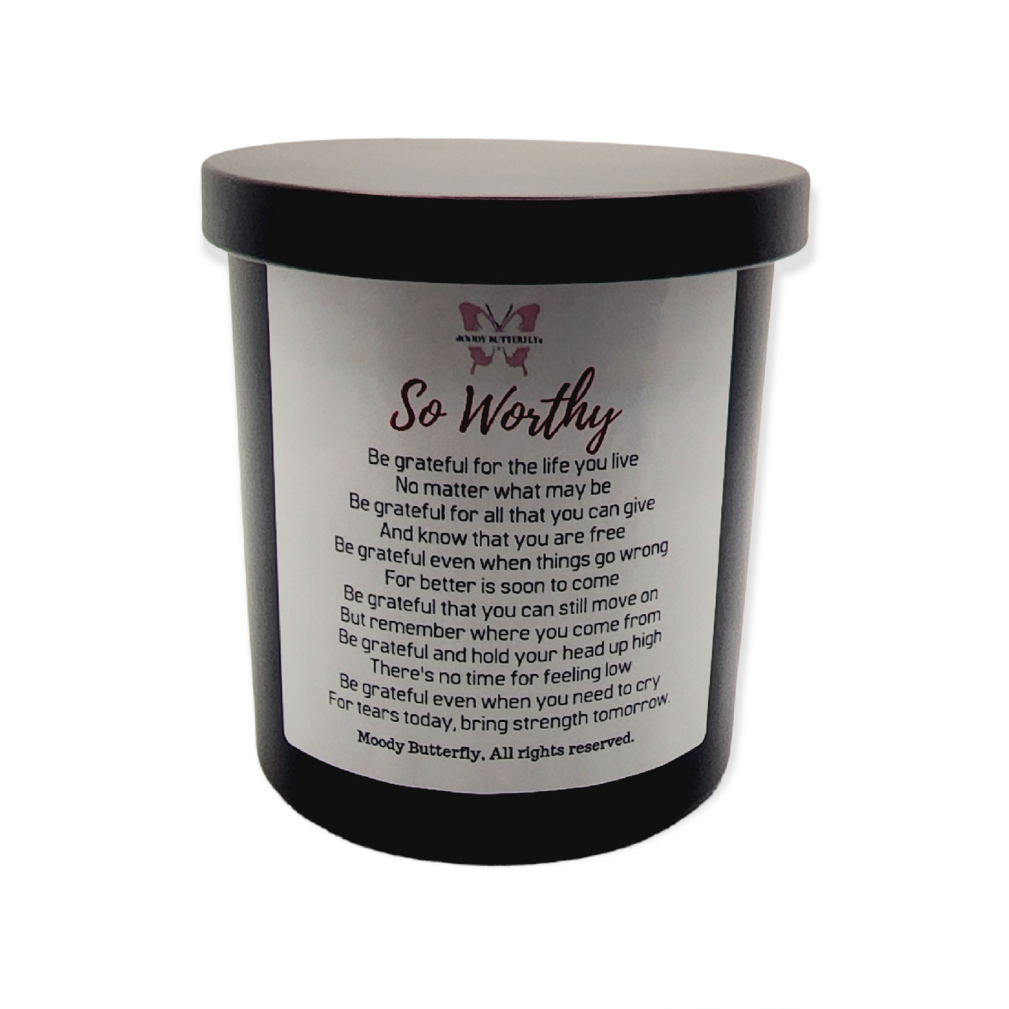 So Worthy Scented Soy Candle (Self-Love) | Verses and Scents Self Acceptance Collection