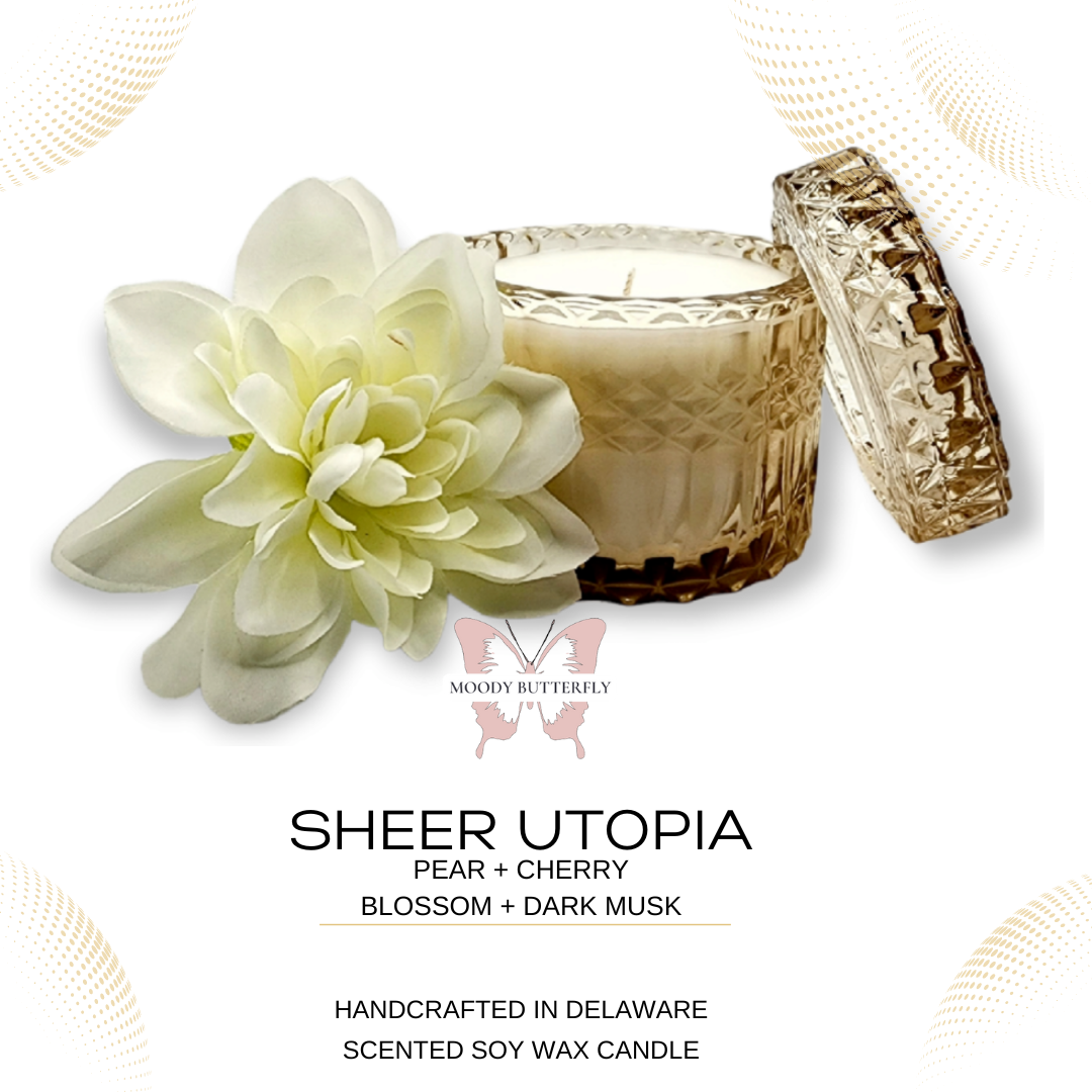 Sheer Utopia Luxury Candle | Clean Burning Soy Wax Candle